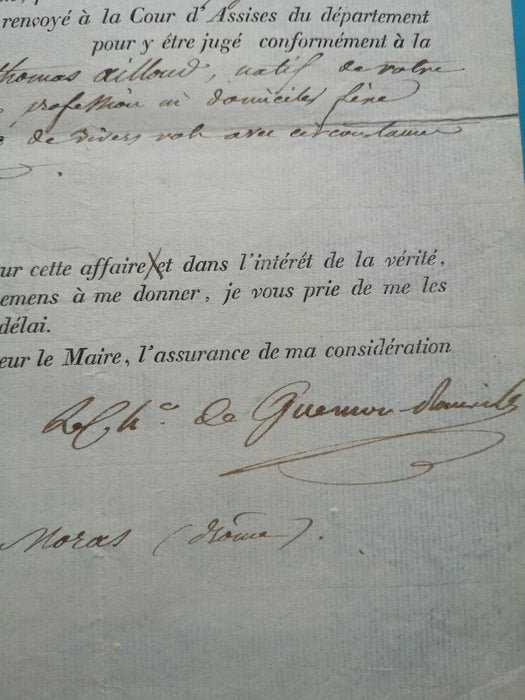 Martial de GUERNON-RANVILLE Justice Grenoble Moras Drôme vol assise