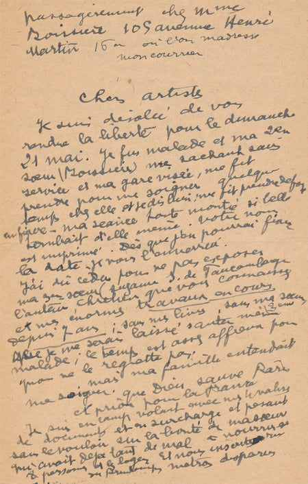 écrivaine Aurel 2 Lettres autographes signées Suzanne de Faucamberge Le Quéré