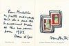 Diem Phung Thi carte voeux 2 dessins originaux et envoi autographe Vietnam
