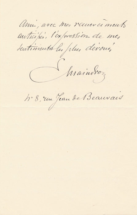 Ernest MAINDRON 8 lettres autographes signées à Gaston TISSANDIER revue Nature