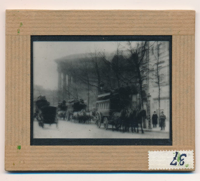 Omnibus 3 chevaux Madeleine Bastille positif sur verre photo