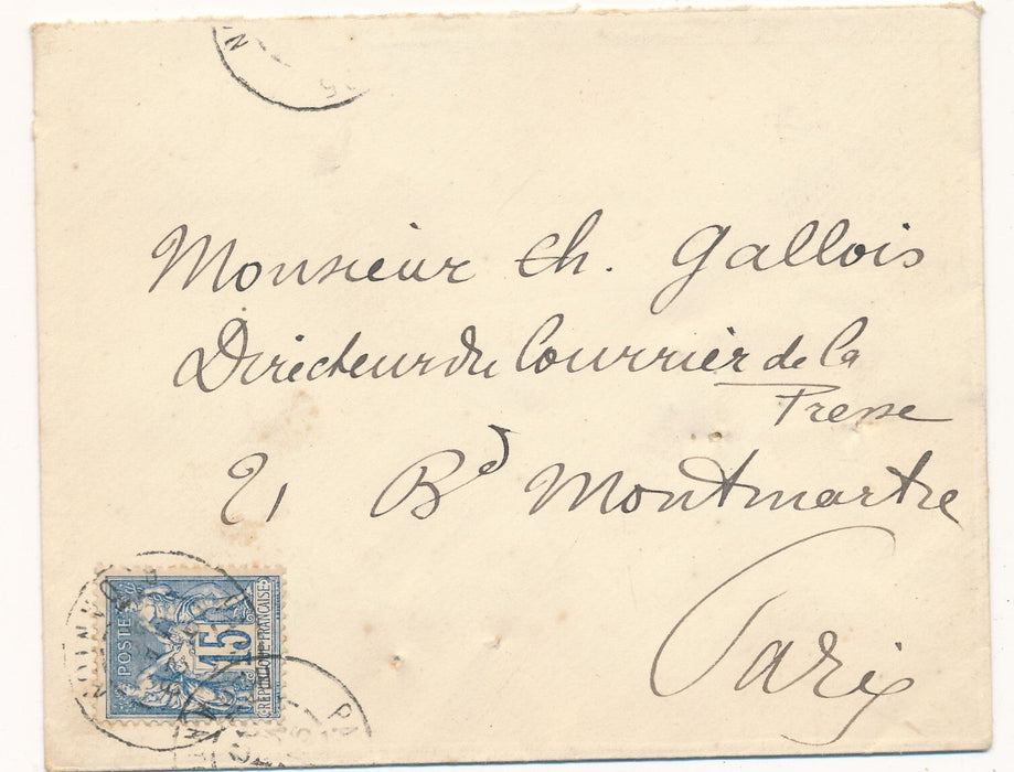 Léon DARRAGON lettre autographe signée n'a pas reçu extraits Annales géographie