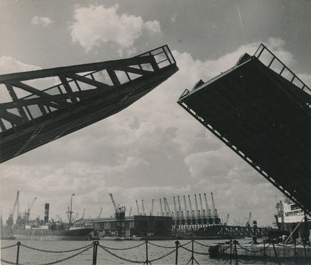 Londre Londres pont port Ina Bandy photo argentique d'époque c. 1950