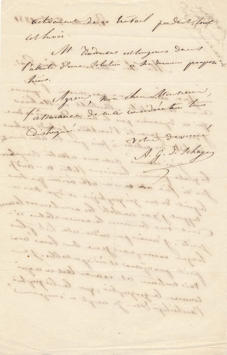 Antoine SCHAYES historien belge 6 lettres autographes signées à SAINT-PRIEST
