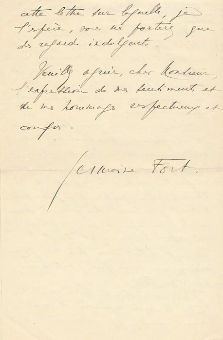 bel ensemble autographe Paul FORT 2 lettres 2 cartes 1 lettre épouse dédicace