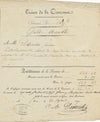peintre Gobelins Charles Adrien DEVERTU quittance signée 1825 exécution tapis