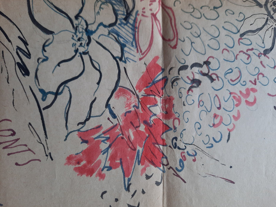 Héctor SGARBI 2 lettres amour illustrées peintre sculpteur uruguayen Uruguay