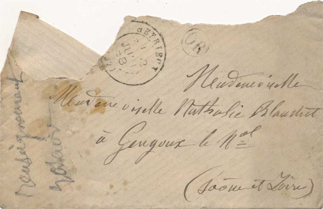 Religion Abbé Germanet curé de Diémoz Isère près de Lyon 2 lettres autographes