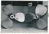 Photo ouvrier hélice aluminium 2 tirages argentique époque travail industrie