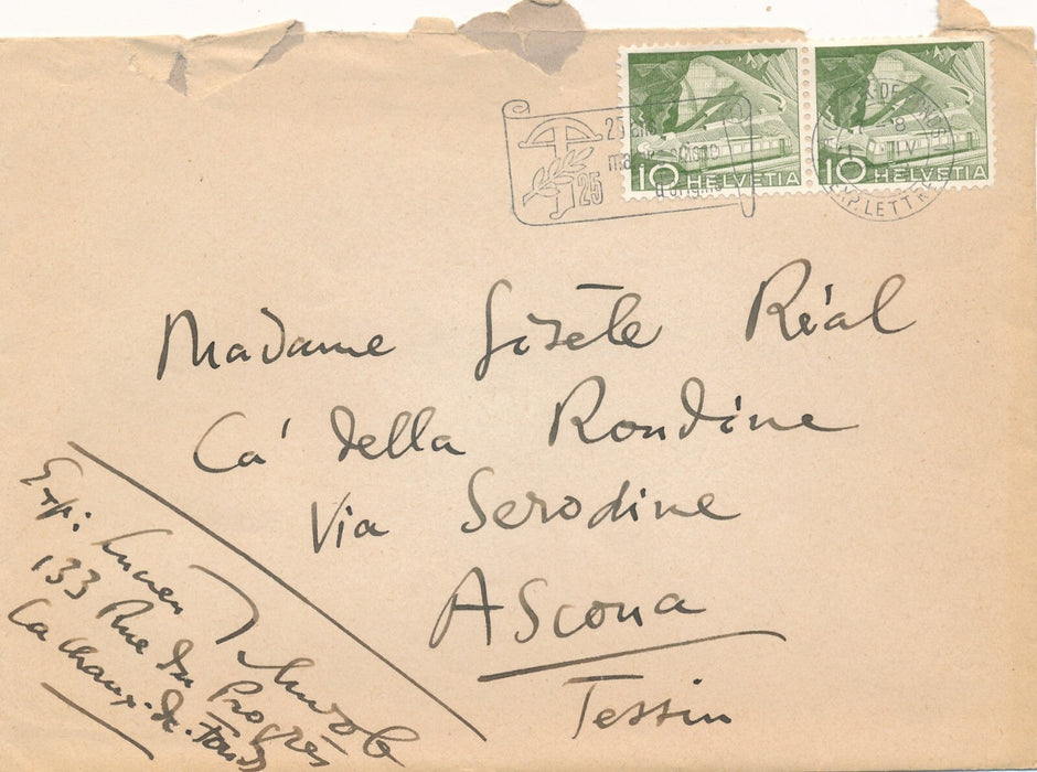 Lucien SCHWOB 2 lettres autographes signées ami René Monney exposition