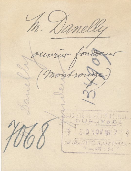Monsieur DANELLY ouvrier fondeur inventeur 3 photos photographies époque 1937