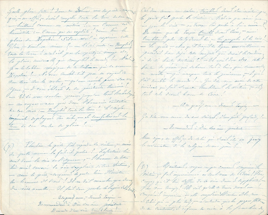 Charny amateur Louis Paris Napoléon Antoine Auvray 6 lettres  et 2 manuscrits