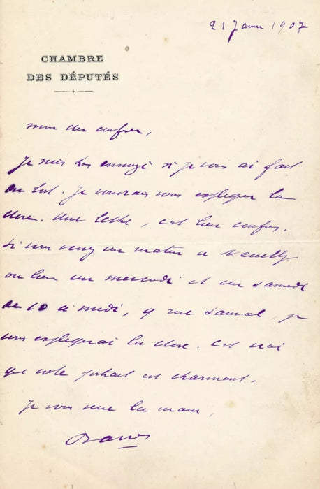 Maurice Barrès 6 lettres autographes 1 lettre signée Allemagne poste La Ramée