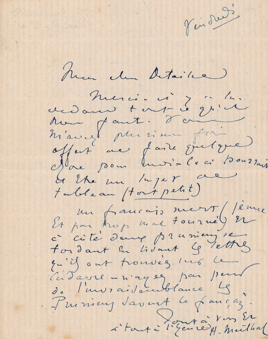 Henri MEILHAC théâtre opéra  2 lettres autographe signées à Edouard DETAILLE