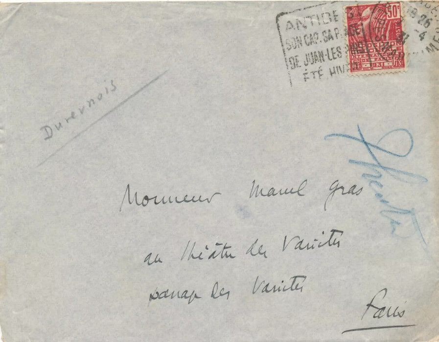 Henri DUVERNOIS écrivain 4 lettres autographes signées sur ses romans