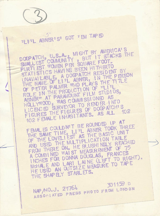 Li'l Abner comics trip film musical 1959 photo photographie vintage sexisme