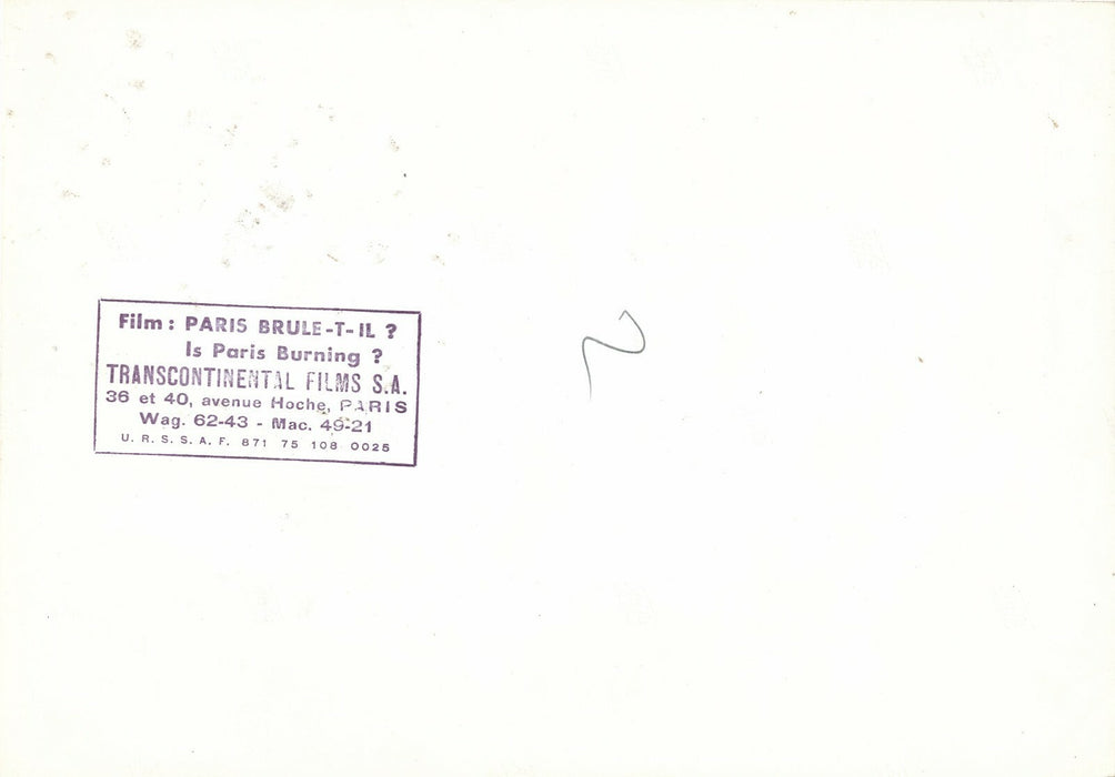 Cinéma Paris brûle-t-il ? 1966 René Clément Tuileries arbres photo photographie