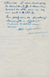 Maurice MAETERLINCK reçoit chez lui :  Pantoufles et pyjama ! lettre autographe