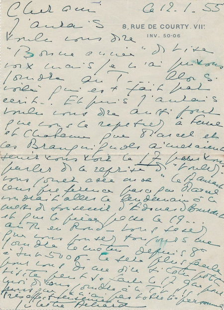 Juliette ACHARD, épouse Marcel Achard sur Féral et chabannes lettre autographe