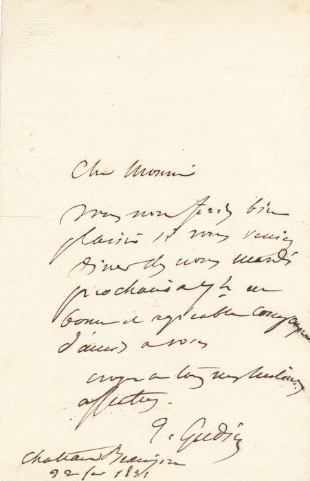 Théodore GUDIN 3 lettres autographes signées adressées au baron Pérignon
