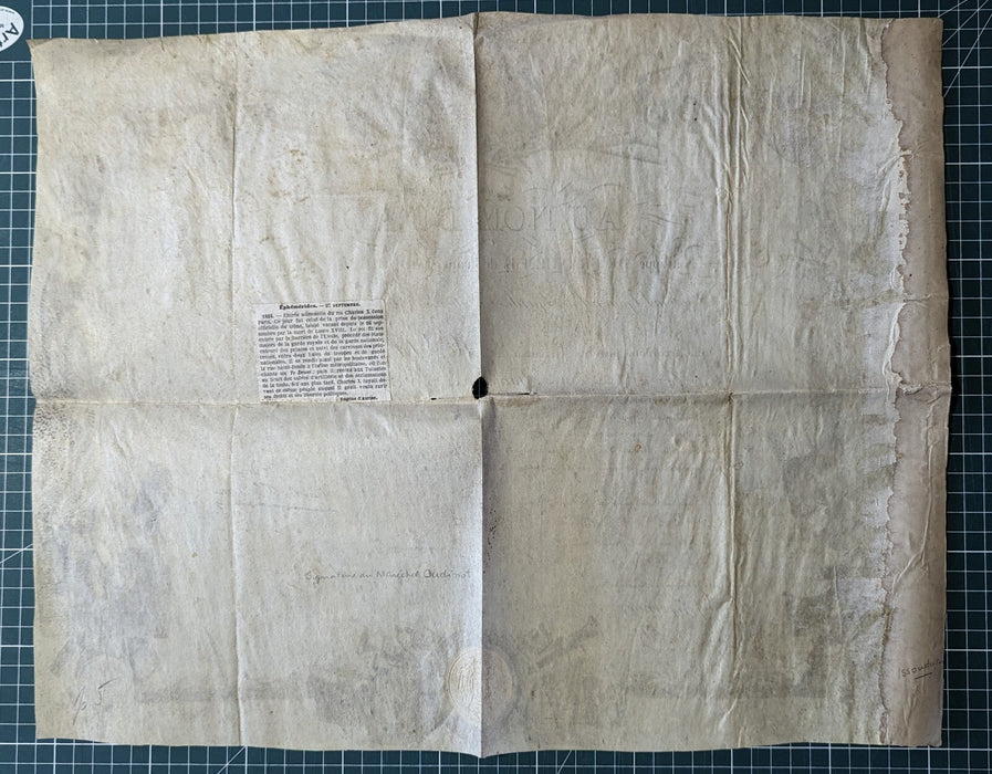 Brevet Garde nationale Sylvain Séglise 1816 Clermont-Tonnerre autographe