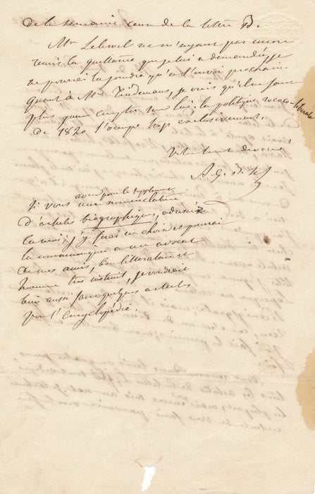 Antoine SCHAYES historien belge 6 lettres autographes signées à SAINT-PRIEST