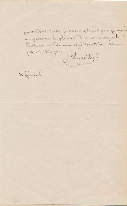 BRISSEAU de MIRBEL botaniste Lettre autographe signée erreur sur la personne