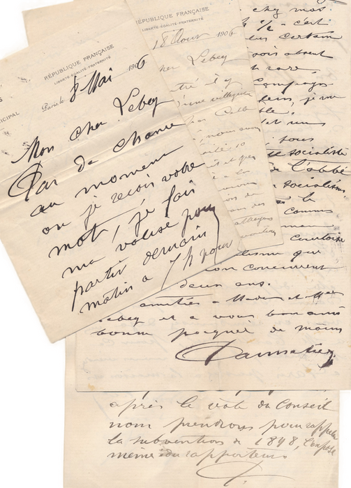 Victore PANNELIER Paris photographe 11 lettres  radical guerre anti clerical