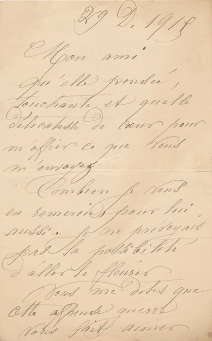 Juliette ROSE actrice veuve du comédien CLARENCE lot 5 touchantes lettres aide