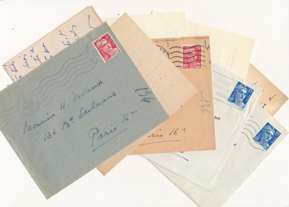 Jean SCHLUMBERGER 9 lettres à H. Devaux Gallimard cousin Gustave exposition...