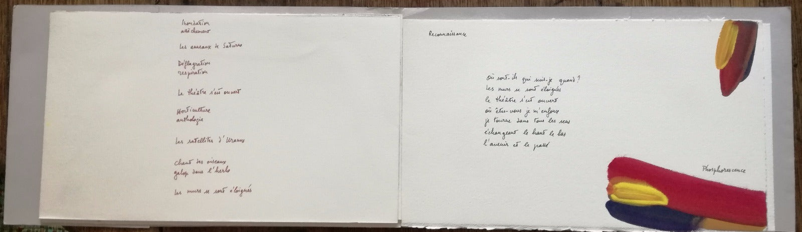 Michel Butor livre d'artiste Crépuscule ancien Isabel Michel manuscrit 2005