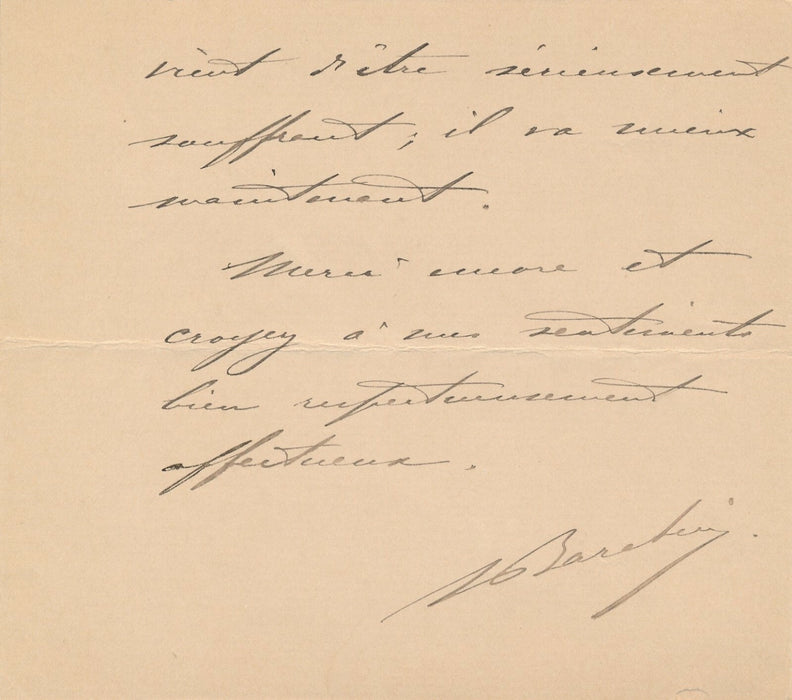 militaria Albert BARATIER général lettre autographe signée remerciement