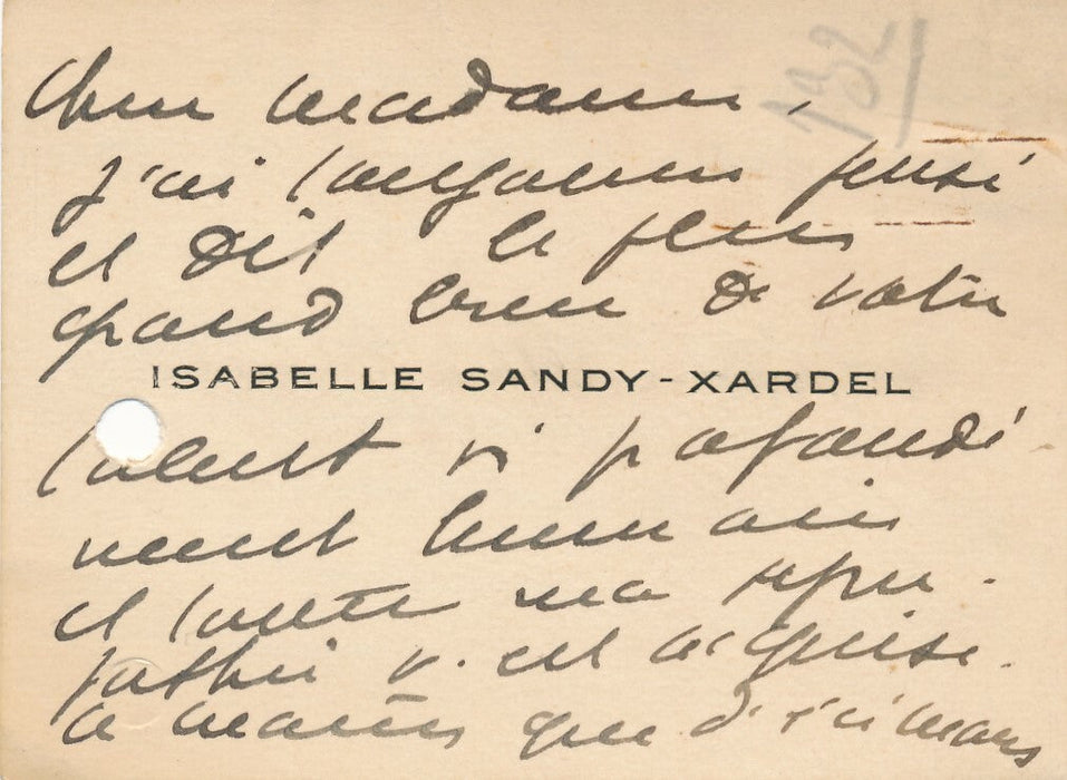 Isabelle SANDY écrivaine 2 lettres autographes signées et Carte Céline LHOTTE 