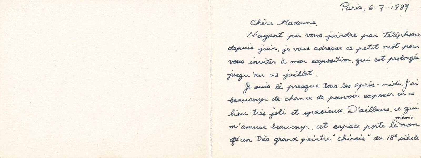 Diem Phung Thi carte voeux 2 dessins originaux et envoi autographe Vietnam