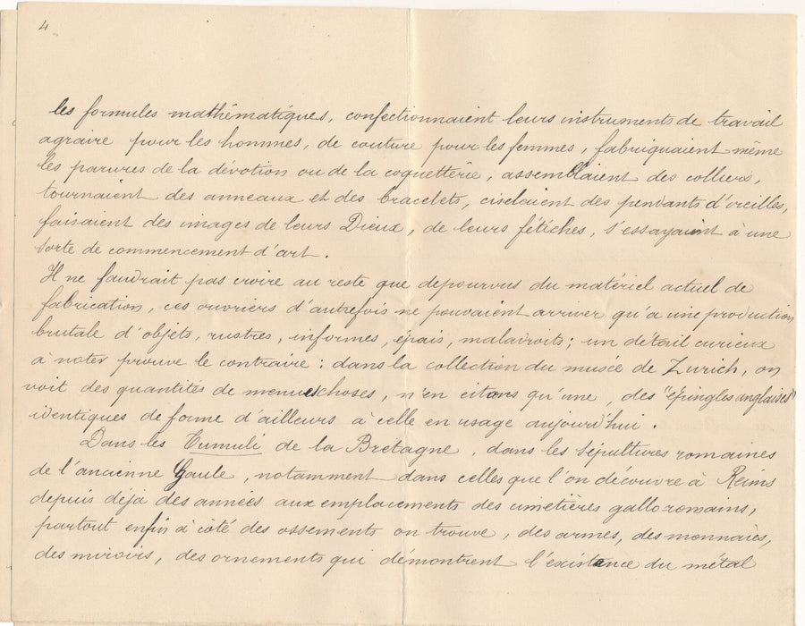 Maurice GUILLEMOT préface manuscrite 8 p. bronze 4 lettres projet Barbedienne