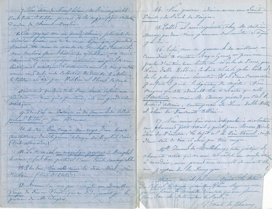 Charny amateur Louis Paris Napoléon Antoine Auvray 6 lettres  et 2 manuscrits
