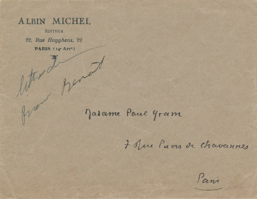 correspondance littérature Pierre BENOIT 3 lettres autographes signée Paul YRAM