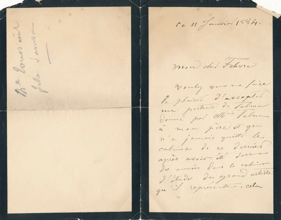 Adèle TOUSSAINT SAMSON femme lettre 4 lettres autographes signées à F. FEBVRE