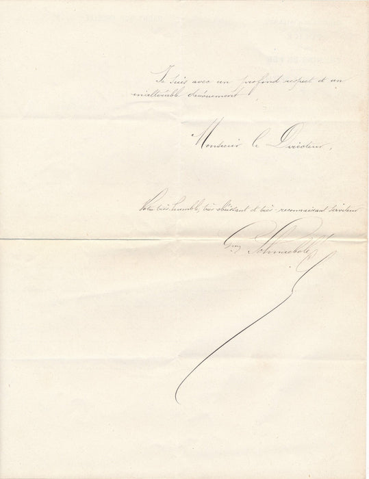 Guillaume SCHNAEBELÉ 3 lettres autographes signées à directeur Chemin Fer Sûreté