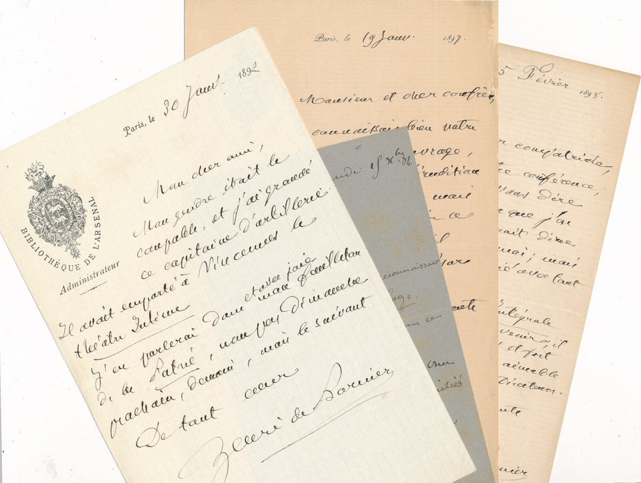 Henri de BORNIER dramaturge Bibliothèque Arsenal correspondance 28 lettres !