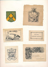 collection 14 ex libris  Seguin, Hocquette, de Fontenay, Bechtel, Dujardin...