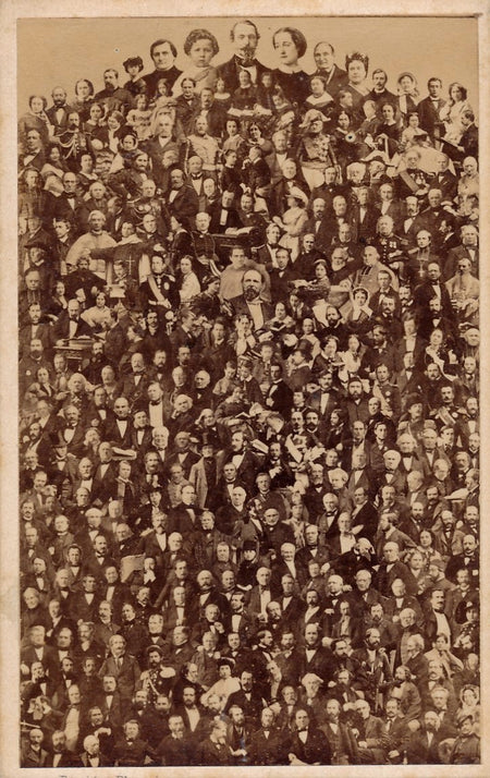 Carte de visite mosaïque personnalités photographie empereur Empire Napoélon III
