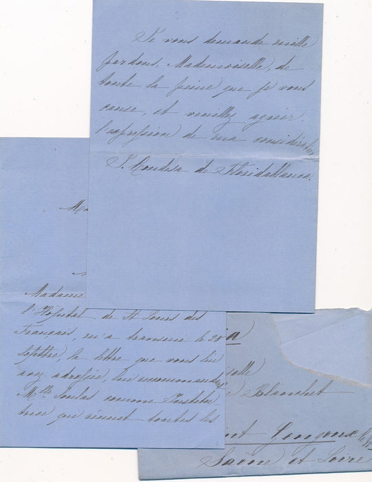 Comtesse de Floridablanca Madrid 1902 lettre autographe signée religion Blanchet