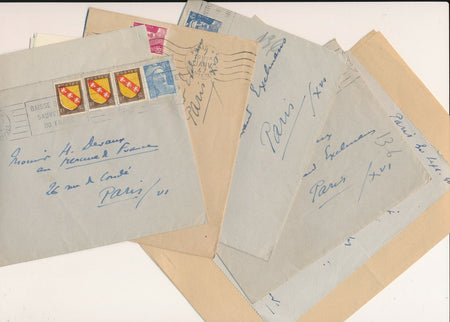 Robert BURNAND 6 lettres autographes signées voyages, rendez-vous, Jean de Tinan