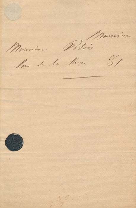 Achille COMTE 2 lettres autographes à Charles Pitois éditeur ouvrage d’Orbigny