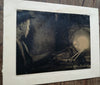 Albin Guillot photographie signée feuille or photo originale verre ouvrier