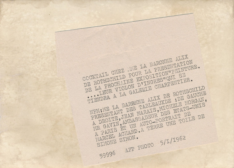 baronne Alix de ROTHSCHILD exposition peinture Jean Marais Morgan Achard photo