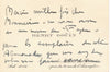 art politique Henry Goüin Fondation Royaumont carte autographe signée