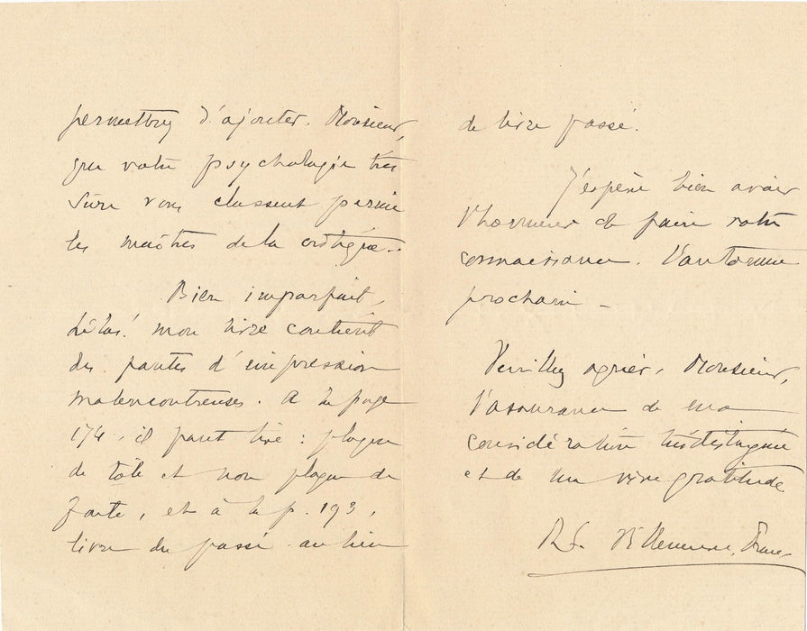 écrivain Romée de Villeneuve-Trans lettre autographe signée