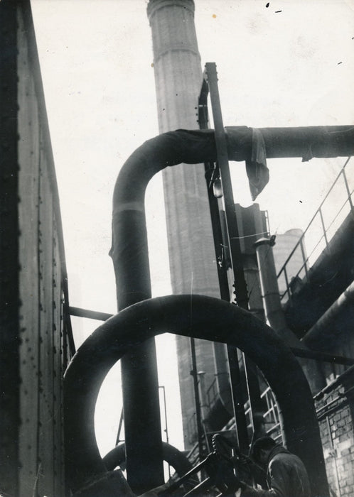 Photo architecture usine industrie tirage argentique cachet censure occupation